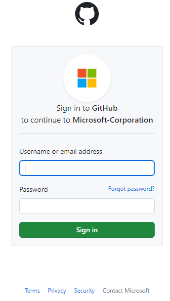 Sign in Github using Username name and email address