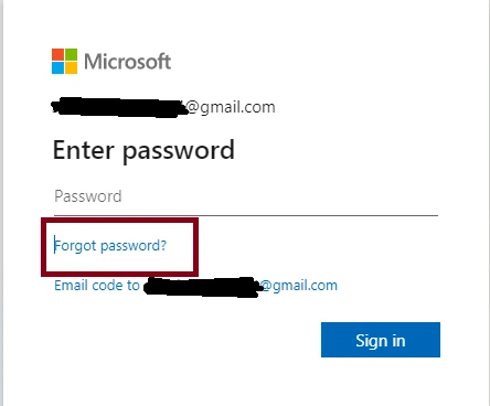 Click on Forgot password